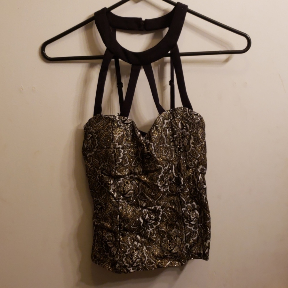 Gold Strappy Tank